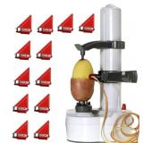 Pelamatic Potato Peelers - USB-C Powered Apple Peeler with 12 Spare Blades, No Allow Batteries, White - Retail: $297