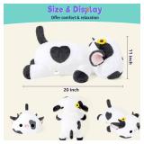 Onsoyours Original Weighted Sunflower Cow Stuffed Animals, 4.0 lbs Weighted Plush for Stress Relief - 20\" Large Soft Cow Pillow Gifts for Kids & Adults - Retail: $28