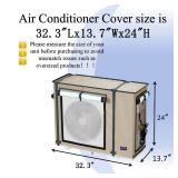 NGB Mini Split Cover for Air Conditioner, 32.3\" L x 13.7\" W x 24\" H, AC Protector for 9000-12000 BTU - Retail: $37