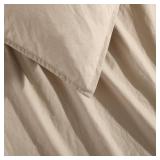 Calvin Klein - King Duvet Cover Set, Modern Cotton Washed Percale Bedding with Matching Shams, Cozy Home Decor, Oeko-Tex Certified (Washed Percale Camel Brown, King) - Retail: $74