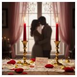 Rely+ Gold Candle Holders Set of 2 Decorative Centerpiece Table Candlesticks Holders for Taper Candles Home Decor Easter Candle Holders for Dinner Party Wedding Decorations - Retail: $14