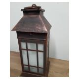 18\" Glass Solar Lanterns Outdoor Waterproof, Large Solar Flickering Flame Lantern, Outdoor Lantern Decorative Metal Garden Light for Patio Garden Backyard Outside Tabletop Decor Birthday Gift Grandma