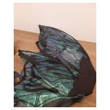 Fairy Wings for Adults Women 31.5\"x29.5\" Fairy Costume Set Large Butterfly Wings for Halloween Party Black - Retail: $17