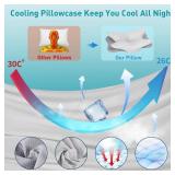 Cervical Neck Pillow for Pain Relief - Ergonomic Side Sleeper Pillow for Neck Support, Cooling Memory Foam Pillows for Sleeping, Contour Pillow Orthopedic Bed Pillow for Back Stomach Sleepers - Retail