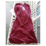 ANRABESS Long Sleeve Dress for Women Slim Fit Basic T-Shirt Dressy Casual Blouses 2025 Trendy Fall Going Out Top Small Red - Retail: $15