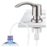 GAGALIFE Kitchen Sink Soap Dispenser - Sink Soap Dispenser Pump with 40\" Silicone Extension Tube Kit (Brushed Nickel), Say Goodbye to Frequent Refills G080-1BN - Retail: $20