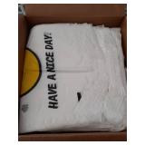 Fuxury 500 Count Thank You Plastic Bags (12\" x 6.5\" x 21\") White Smile, T-shirt, Grocery, Take Out, To Go, Retail Shopping Bags in Bulk for Small Business - Retail: $45