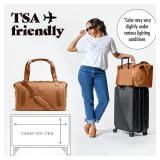 Fit & Fresh Premium Neoprene Weekender Travel Bag with Trolley Sleeve, Large Overnight, Carry on, Duffel, Copper - Retail: $50