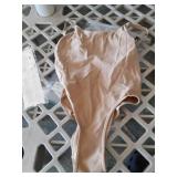 MOLLDAN Women and Girls Nude Leotard Seamless Camisole Undergarment with Adjustable Clear Straps(8A13) - Retail: $19