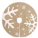 N&T NIETING Christmas Tree Skirt, 30 Inches Classic Burlap Tree Skirt for Christmas Tree Holiday Party Indoor Outdoor Decoration - Retail: $13