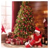 N&T NIETING Christmas Tree Skirt, 30 Inches Classic Burlap Tree Skirt for Christmas Tree Holiday Party Indoor Outdoor Decoration - Retail: $13