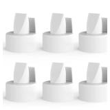 [6-Count] Papablic Duckbill Valves, Replacement Milk Valves Compatible with Spectra S1 S2 and Medela Breast Pumps Accessories, BPA & DEHP Free, White - Retail: $10