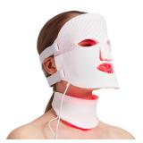 Aesthifae Red Light Therapy Mask for Face and Neck, 7 Colors with NIR Led Face Mask Light Therapy with Eye Protection and Remote, Rechargeable Ergonomic Design for True Anti-Aging Skincare at Home - R
