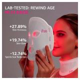 Aesthifae Red Light Therapy Mask for Face and Neck, 7 Colors with NIR Led Face Mask Light Therapy with Eye Protection and Remote, Rechargeable Ergonomic Design for True Anti-Aging Skincare at Home - R