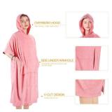 Solaris Surf Poncho Changing Towel Robe for Women Men, Lightweight Changing Robe with Packable Bags, Water Absorbent Wetsuit Beach Hoode Towel for Surfing Swimming - Retail: $24