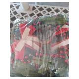 ARTINCRAFIO Front-Door Christmas Wreaths with Bow: 24 Inch Red Berry Pine Wreath Comes with Storage Bag - Durable Outdoor Winter Wreath Creating Warm Xmas Vibes - Easy Storage & Gifts Ready Instantly 