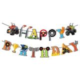 Monster Truck Birthday Banner Monster Truck Birthday Decorations Monsters Trucks Happy Birthdays Banner Monsters Trucks Banners Cars B-day Banners for Cars Theme B-day Party Decorations - Retail: $5