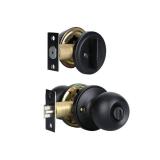 Front Door Lock Set Exterior Door Lock Set with Deadbolt, Single Cylinder Deadbolt Lock and Door Knob Set, Keyed Alike,Matte Black Door Knob and Deadbolt Set(1Pack Set) - Retail: $19
