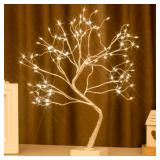 PEIDUO Fairy Light Tree, 108 LED Lighted Trees for Decoration Inside, Christmas Tree with 9 Modes & Timer, Fairy Light Spirit Tree for Home Indoor Christmas Decoration - Retail: $15