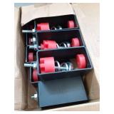 SINJEUN 8 Pack Ceiling Spring Vibration Isolator Hangers, 110lbs Shock Absorber Anti Vibration Suspended Mounted with Removable Frame, Shockproof Damping Hanger for Studio, Home, KTV - Retail: $28