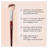 BK BEAUTY 112 SMALL ANGLED FACE BRUSH â Precise Angled Blush Brush for Soft, Natural Blend, Ideal for Blush on Smaller Faces & Highlighting - Retail: $28