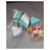 MAY OR IS MISSING PIECES HenMerry DIY Cutting Cake Set - Kids Play Kitchen Food Pretend Play Toy - Best for Girls Birthday Party Gift (75PCS Blue) - Retail: $22