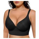 SHAPELLX Bras for Women Puls Size Push Up Underwire Back Smooth Bralettes (Black, 42G) - Retail: $163