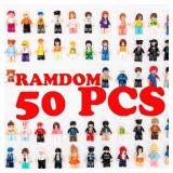 Icyhit Building Mini Figures People Action Figure Toy (Random 50 Included)