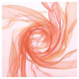 MECCANIXITY Iridescent Sheer Organza Fabric, 2 Yards x 59 Inches Solid Holographic Shiny Fabric Organza Cloth for Wedding, Curtains, Costume, Photo Background, Gradient Dark Orange Red - Retail: $10