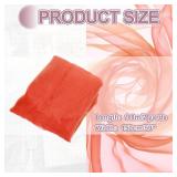 MECCANIXITY Iridescent Sheer Organza Fabric, 2 Yards x 59 Inches Solid Holographic Shiny Fabric Organza Cloth for Wedding, Curtains, Costume, Photo Background, Gradient Dark Orange Red - Retail: $10