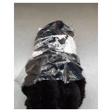 HighnessHwoo Luxury Fluffy Winter Car Steering Wheel Cover for Women Soft Warm Plush Cute Auto Accessories for Vehicle, Sedan, Universal, Fuzzy, Anti Slip, Black, Standard Size, 14.75-15.15\" - Retail