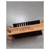 Wooden Cleaning Finger Nail Brush with Nylon Charcoal Bristles & Hanging Rope - Double-Sided Fingernail Brush for Scrubbing Fingernails and Toes (Beechwood) - Retail: $10