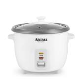 AROMAÂ® Rice Cooker, 3-Cup (Uncooked) / 6-Cup (Cooked), Small Rice Cooker, Oatmeal Cooker, Soup Maker, Auto Keep Warm, 1.5 Qt, White, ARC-363NG - Retail: $20
