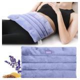 Romfox Microwavable Heating Pad for Pain Relief, Moist Heat for Cramps, Muscles, Joints, Back, Neck and Shoulders, Heat Compress Pillow, for Both Hot and Cold Therapy (Purple - Lavender Scented) - Ret