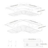 Kadolina Large Corner Shower Caddy Shelf, 2 Pack Adhesive Bathroom Shower Organizer Shelves, No Drilling Rustproof Wall Mounted Shower Storage Basket Shampoo Holder Organizer (White) - Retail: $19