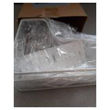 Kadolina Large Corner Shower Caddy Shelf, 2 Pack Adhesive Bathroom Shower Organizer Shelves, No Drilling Rustproof Wall Mounted Shower Storage Basket Shampoo Holder Organizer (White) - Retail: $19