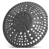AWzzz Shower Drain Hair Catcher, 5.5in Shower Hair Catcher Large Premium Silicone Drain Protector Strainer, Shower Drain Cover for Shower Room, Floor Drain, Bathroom Sink, Dark Grey - Retail: $10