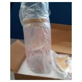 Yetene 4 Set 16 oz Coquette Bows Glass Cups with Lids and Bows Straws Cleaning Brushes Aesthetic Iced Coffee Cup Reusable Mug for Women Sister Birthday Gift Not Dishwasher Safe(Pink,Bow) - Retail: $30