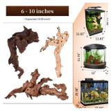 majoywoo Natural Coral Driftwood for Aquarium Decor Fish Tank Decorations, Assorted Driftwood Branch 6-10\" 3 Pcs, Reptile Decorâ¦ - Retail: $23