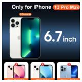 Temdan for iPhone 13 Pro Max Case Clear with Screen Protector, Compatible with Magsafe, Anti-Yellowing, Military-Grade Protection, Shockproof Slim Magnetic Phone Case Cover, Transparen - Retail: $6