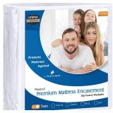 Utopia Bedding Premium Waterproof Bed Bug Mattress Cover, Twin Zippered Mattress Protector, 6 Inches Deep, Dust Mite Proof 6-Sided Mattress Encasement for Bed - Retail: $17