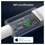 ONLY ONE iPhone Charger Cable,6FT USB C to Lightning Cable 1Pack [Apple MFi Certified] iPhone Fast Charger Cable USB-C Power Delivery Charging Cord for iPhone 14 13 12 11 Pro Max XS XR X Mini 8 Plus A