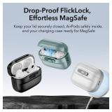 ESR for AirPods Pro Case (2023/2022/2019, 2nd/1st Gen), Compatible with Airpods Pro 2 (USB-C/Lightning Cable), MagSafe Ready, Magnetic Lid Lock, Full Drop Protection Cover with Lanyard, Pink - Retail: