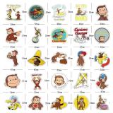 55 Pcs Curious George Monkey Storybook Cartoon Vinyl Waterproof Stickers for Water Bottle Laptop Motorcycle Skateboard Phone for Birthday Party Choice Decorative Supplies Favors - Retail: $8