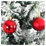 Emopeak 24Pcs Christmas Balls Ornaments for Xmas Christmas Tree - Shatterproof Christmas Tree Decorations Hanging Ball for Holiday Wedding Party Decoration (Red, 2.5\"-6.2CM) - Retail: $18