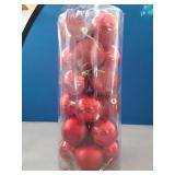 Emopeak 24Pcs Christmas Balls Ornaments for Xmas Christmas Tree - Shatterproof Christmas Tree Decorations Hanging Ball for Holiday Wedding Party Decoration (Red, 2.5\"-6.2CM) - Retail: $18