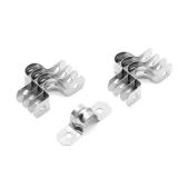 Jersvimc 30Pcs 1/2 Inch Stainless Steel Conduit Clamps, Two Hole Strap U Bracket Rigid Pipe Strap Metal U Clamp Conduit Strap Tension Clips U-tube Clamp Heavy Duty - Retail: $48