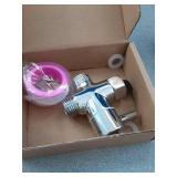 1/2\" Brass 3-Way Switch Valve Shower Switch Adapter with Seal, Three-Way Vents Adapter Switch Valve for Shower System, Kitchen, Bathroom, Chrome - Retail: $12