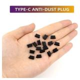 50 Pack Type C Anti Dust Plugs USB C Dust Cover Silicone USB C Dust Plug Type-C Charging Port Protector Compatible with iPhone 15 Samsung Galaxy S20 S21 S22 S23 Pixel MacBook USB C Cover Cap (Black) -