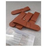 CroBlissful 6 Pcs Leather Curtain Rod Holders PU Leather Curtain Rod Bracket Mounted Loop Straps with Screws and Plastic Wall Plugs, Boho Pole Hanger Hook for Towel Oar Home Wall Display Decor(Brown) 